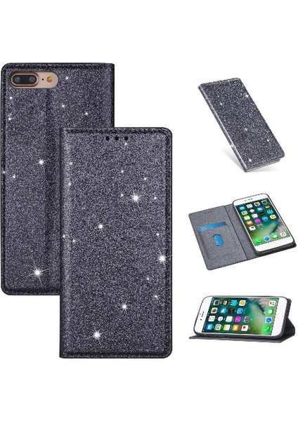 IPhone 7 Için Glitter Flip Case Artı/iphone 8 Artı Manyetik Kapatma Pu (Yurt Dışından)