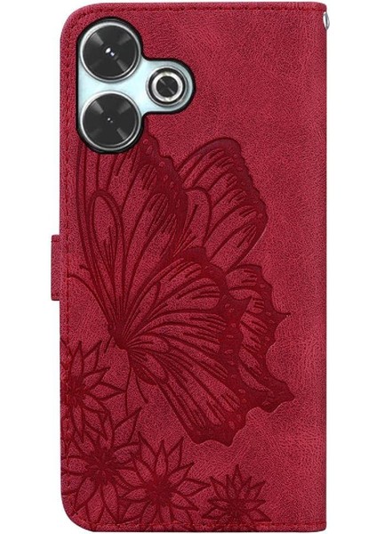 Xiaomi Poco M6 4g Için Flip Case Cüzdan Manyetik Closu Pu Deri Büyük Kart (Yurt Dışından)
