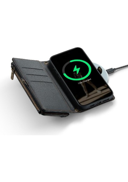 IPhone 16 Için Crossbody Durumda Artı Kart Tutucu Kılıf Cüzdan Cüzdan Kılıf Için (Yurt Dışından)