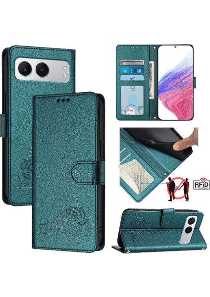 Oneplus Nord 4 Için Kılıf Cüzdan Kapak Çevirin Kart Yuvası Tutucu Kickstand Kedi (Yurt Dışından) indirimleri