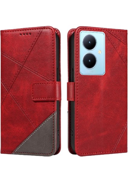 Vıvo V29 Lite Deri Telefon Koruma Kılıfı ve Kart Yuvası Için Flip Case (Yurt Dışından)