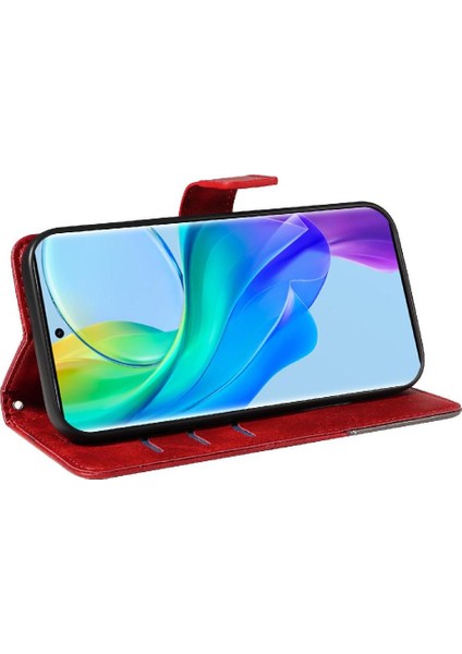 Vıvo V29 Lite Deri Telefon Koruma Kılıfı ve Kart Yuvası Için Flip Case (Yurt Dışından)
