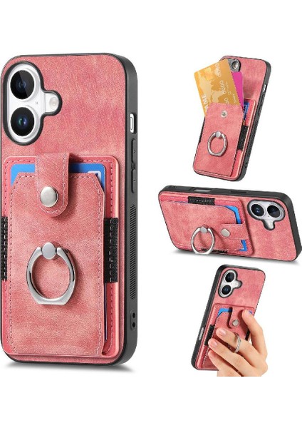 Iphone 16 Için Kılıf Standı Manyetik Araç Montaj Crad Yuvası Halka Tutucu (Yurt Dışından)