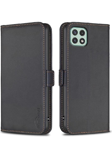 Samsung Galaxy A22 5g Manyetik Darbeye Tpu Iç Kabuk Pu Için Flip Case (Yurt Dışından)