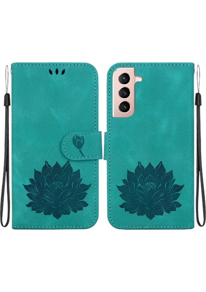 Samsung Galaxy S21 Fe Kickstand Cüzdan Manyetik Kabartma Için Flip Case (Yurt Dışından)