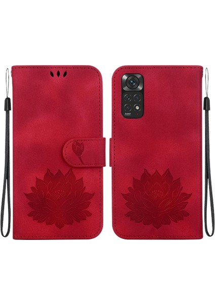 Xiaomi Redmi Not 11 Için Flip Case 4g Cüzdan Kickstand Kabartma Lotus (Yurt Dışından)