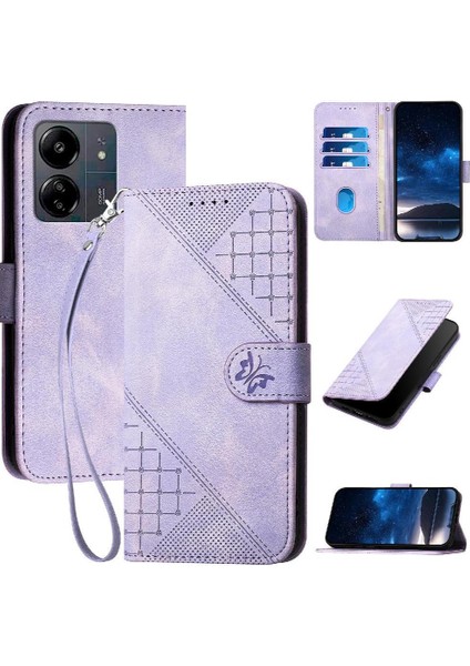 Xiaomi Redmi 13C 4g Için Flip Case ve Kredi Kartı Yuvası Yüksek Kaliteli Telefon (Yurt Dışından)