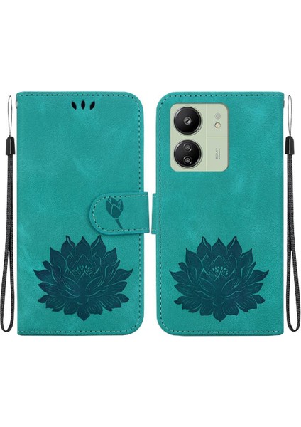 Xiaomi Redmi Için Flip Case Xiaomi 4g/5g Kabartma Lotus Çiçek Cüzdan Kickstand (Yurt Dışından)