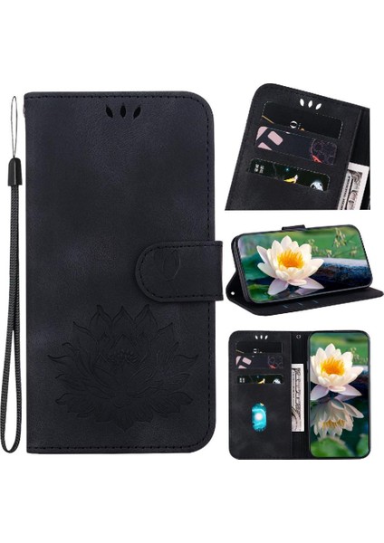 Xiaomi Redmi Not 9s Için Flip Case Cüzdan Kabartma Lotus Çiçek Manyetik (Yurt Dışından)