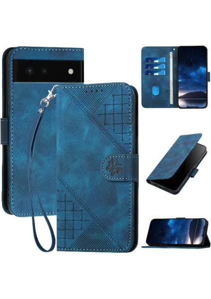 Google Pixel 6 Için Flip Case ve Çıkarılabilir El ile Kredi Kartı Yuvası (Yurt Dışından)