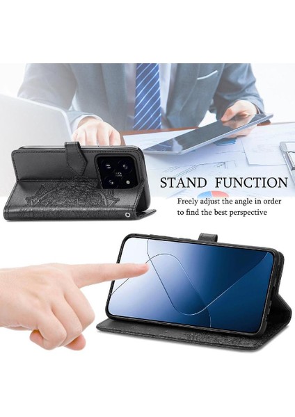 Xiaomi 14T Deri Kılıf Için Flip Case Zarif Desen Basit Iş (Yurt Dışından) indirimleri
