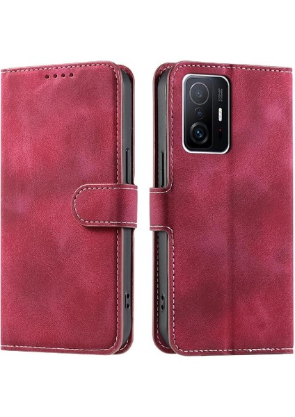 Xiaomi 11T/11T Pro Manyetik Kickstand Pu Deri Cüzdan Kart Için Flip Case (Yurt Dışından)