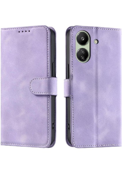 Xiaomi Poco C65 Bilek Kayışı Manyetik Cüzdan Kart Yuvaları Pu Için Flip Case (Yurt Dışından)