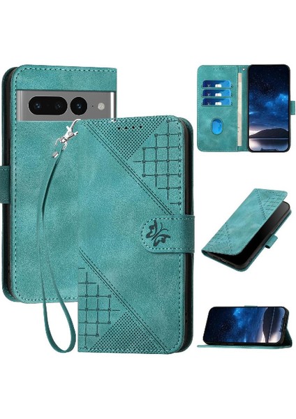 Ayrılabilir El Kayışı Kabartmalı Yüksek ile Google Piksel 7 Pro Için Flip Case (Yurt Dışından)