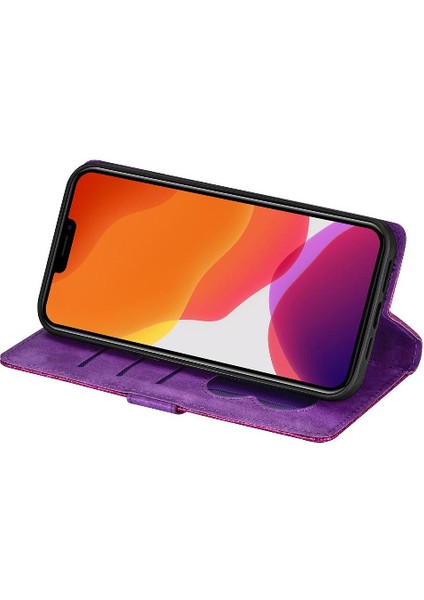 IPhone 14 Için Fermuar Cep Durumda Artı Pu Deri Kart Tutucu Glitter Vaka (Yurt Dışından)