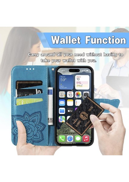 Iphone 16 Için Kılıf Artı Iş Kelebek Cüzdan Çok Renkli Kanat (Yurt Dışından)