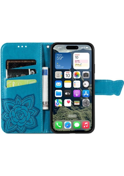 Iphone 16 Için Kılıf Artı Iş Kelebek Cüzdan Çok Renkli Kanat (Yurt Dışından)