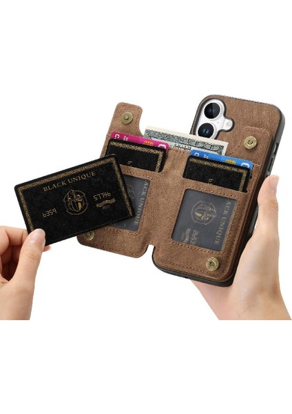 Iphone 16 Için Kılıf Katlanabilir Arka Kapak Standı Fonksiyonu Vintage Fermuar (Yurt Dışından) fiyatları