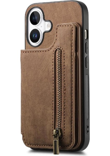 Iphone 16 Için Kılıf Katlanabilir Arka Kapak Standı Fonksiyonu Vintage Fermuar (Yurt Dışından) indirimleri