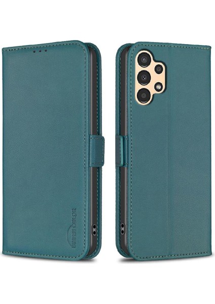 Samsung Galaxy A32 5g Manyetik Kickstand Darbeye Dayanıklı Tpu Kartı Için Flip Case (Yurt Dışından)