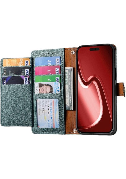 Iphone 16 Için Kılıf Pro Max Deri Kılıf Aşk Fermuar Cüzdan Kordon (Yurt Dışından)