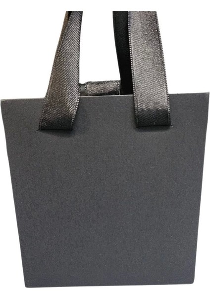 Siyah 1 Adet Çekmeceli ve Çantalı Karton Kolye&mini Set Kutusu (12X12 cm )