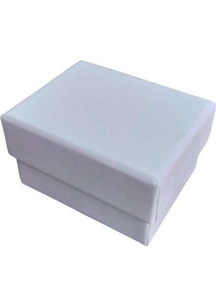 Beyaz Sert Yüzük Kutusu 30 Lu Paket ( Içi Süngerli )