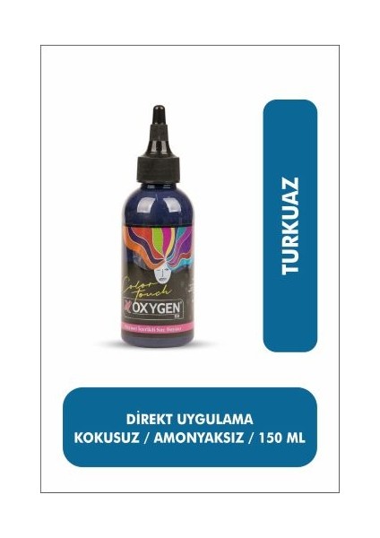 Turkuaz Bitkisel Içerikli Renkli Saç Boyası 150 Ml | Colortouch