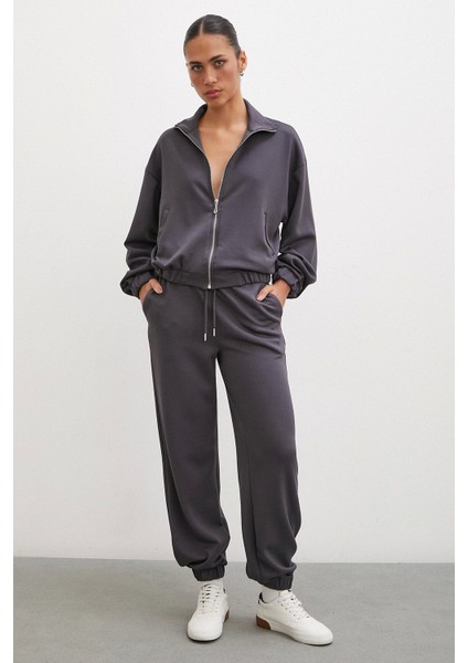 Lastikli Cepli Eşofman Altı Füme fırsatları