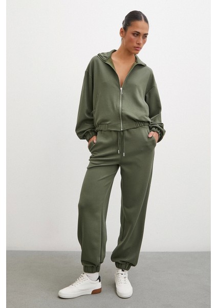 Lastikli Cepli Eşofman Altı Haki fırsatları