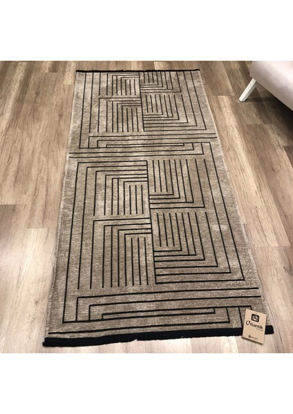 Prestij Eko 355 Bej Dekoratif Yıkanabilir Kilim