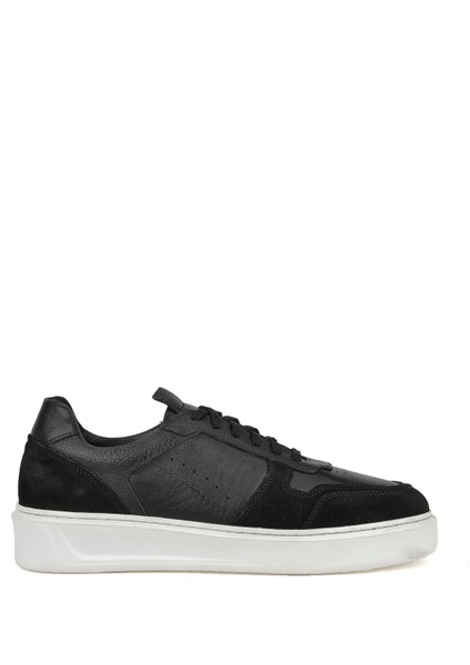 Ziya, Erkek Deri Sneaker 1431026Z950 Siyah