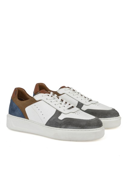 Ziya, Erkek Deri Sneaker 1431026Z950 Beyaz