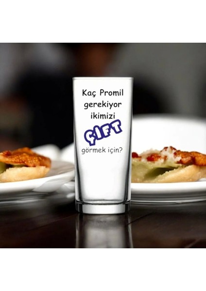 Esprili, Ruh Durumunuzu Yansıtan Baskılı Rakı Bardağı