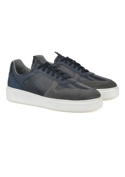 Ziya, Erkek Deri Sneaker 1431026Z950 Lacivert