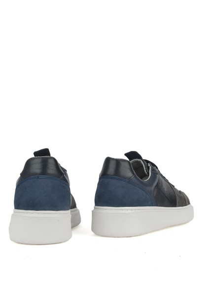 Ziya, Erkek Deri Sneaker 1431026Z950 Lacivert