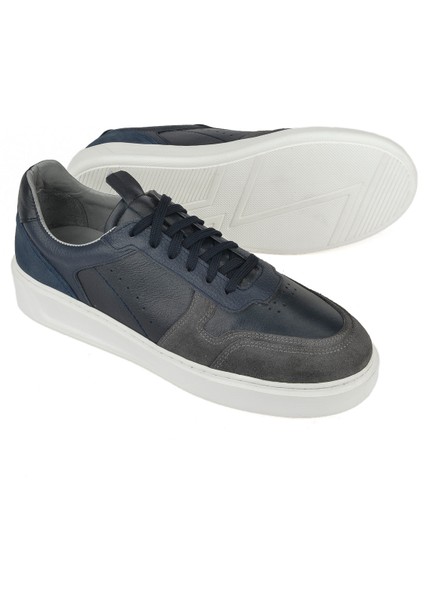 Ziya, Erkek Deri Sneaker 1431026Z950 Lacivert