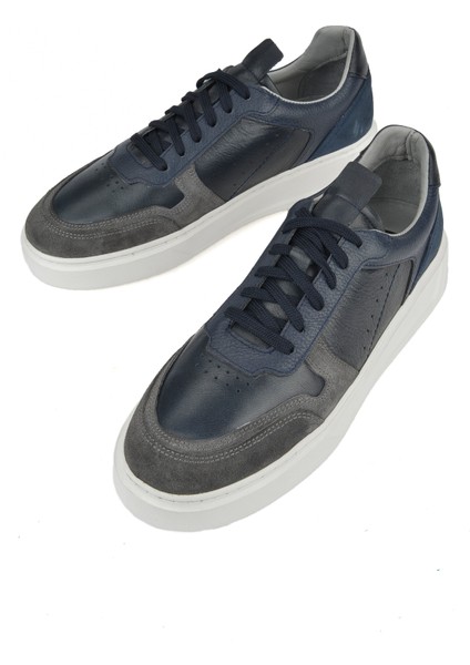 Ziya, Erkek Deri Sneaker 1431026Z950 Lacivert