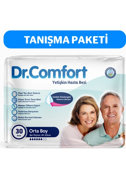 Dr.comfort Külotlu Yetişkin Hasta Hasta Bezi Medium 30 Adet