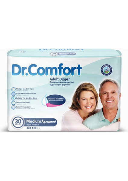 Dr.comfort Külotlu Yetişkin Hasta Hasta Bezi Medium 30 Adet