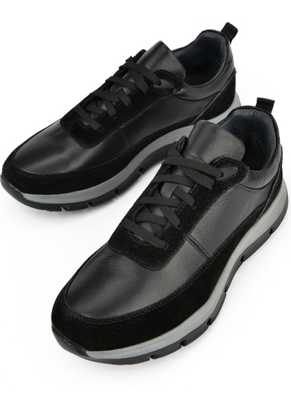 Ziya, Erkek Deri Sneaker 143983ZF90 Siyah