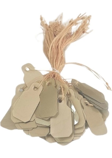 Plastik Ipli Kraft Fiyat Etiketi 80 Li Mini Boy (1x 2 cm )