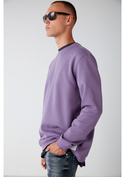 Marıno Erkek Mor Sweatshirt