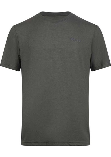 Viloft Sıfır Yaka Antrasit Erkek T-Shirt