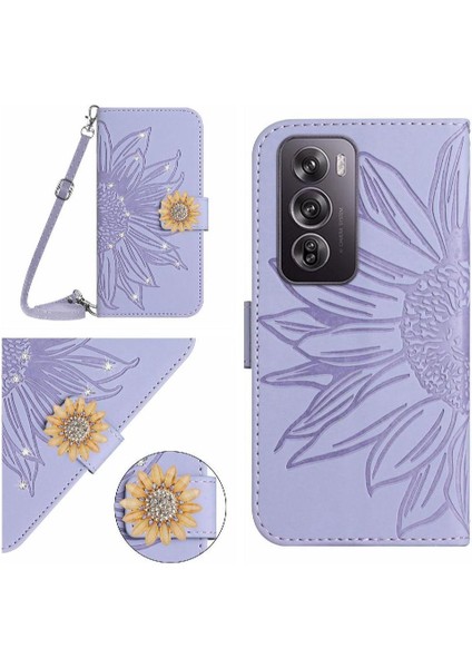 Oppo RENO12 Pro 5g Ayçiçeği Kickstand Koruyucu Deri Cüzdan Için Kılıf (Yurt Dışından)
