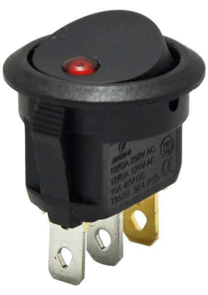 Yuvarlak Nokta Işıklı Anah. Kırmızı 220V 3p