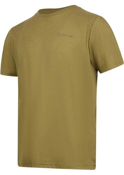 Viloft Sıfır Yaka Açık Kahve Erkek T-Shirt