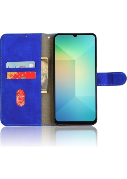 SZY Mall Samsung Galaxy A06 Kickstand Cüzdan Yan Toka Pu Kart Için Flip Case (Yurt Dışından)