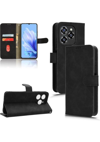 Oukitel C50 Kickstand Cüzdan Için Flip Case Yan Toka Kart Yuvaları Pu (Yurt Dışından)