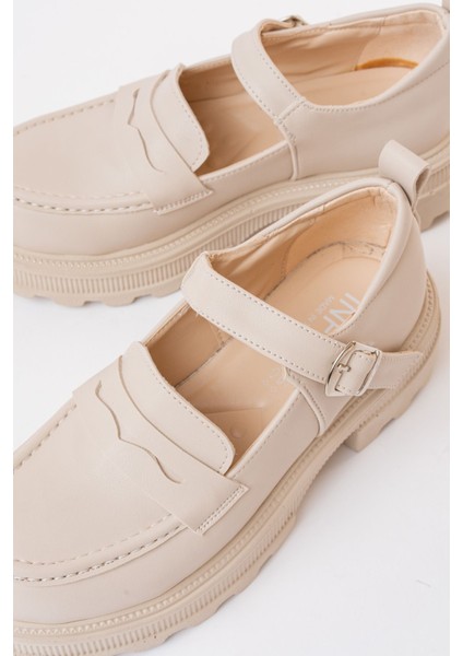 745-771 Bej Süet Kadın Günlük Yüksek Tabanlı Loafer Ayakkabı indirimleri